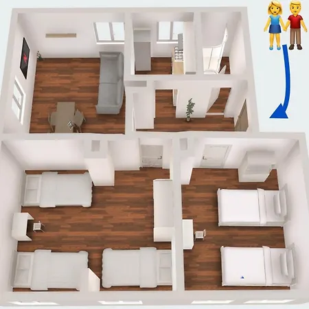 Complete Apartment+netflix Apartman Wilhelmshaven